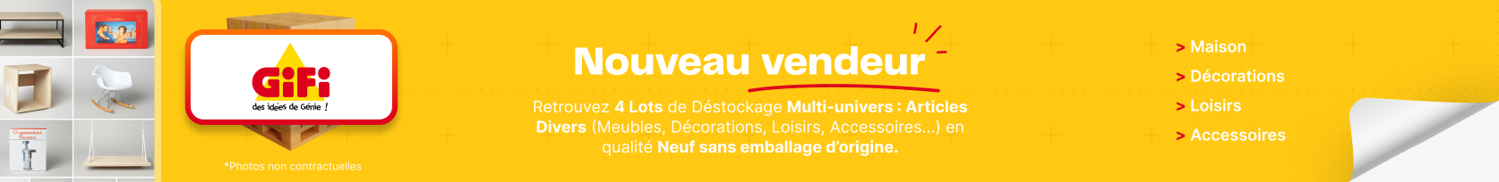 Nouveau vendeur - Gifi