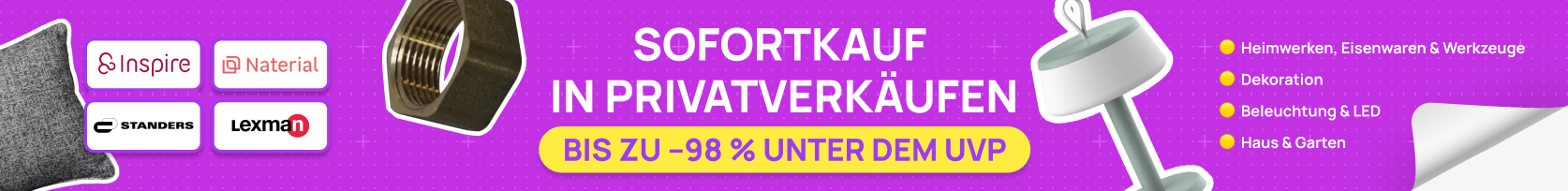 Doe-het-zelf, Decoratie & Verlichting in privéverkopen