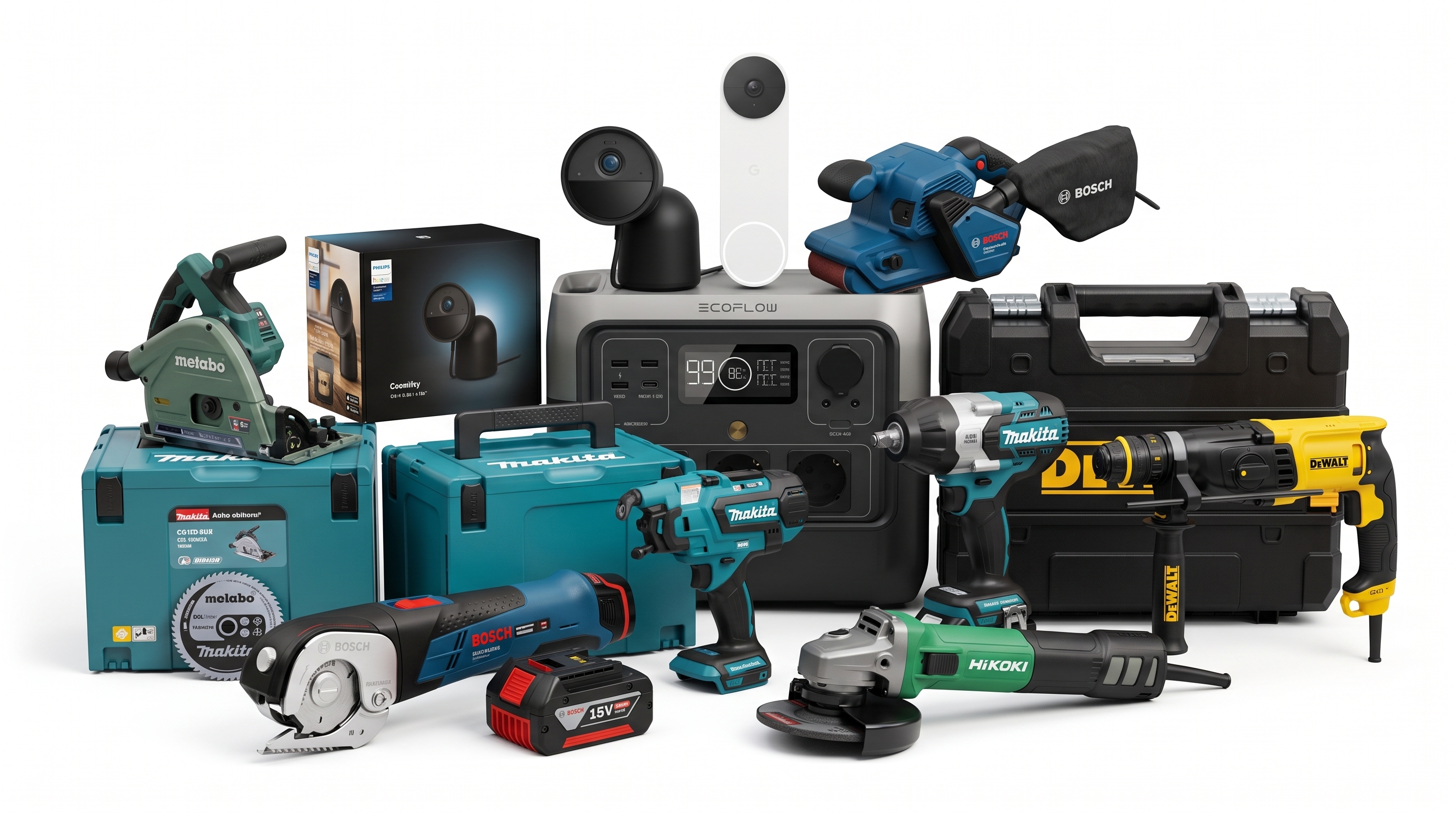 Set van 252 producten - Doe-het-zelf - DeWalt, Bosch, Makita – kavel bij Stocklear